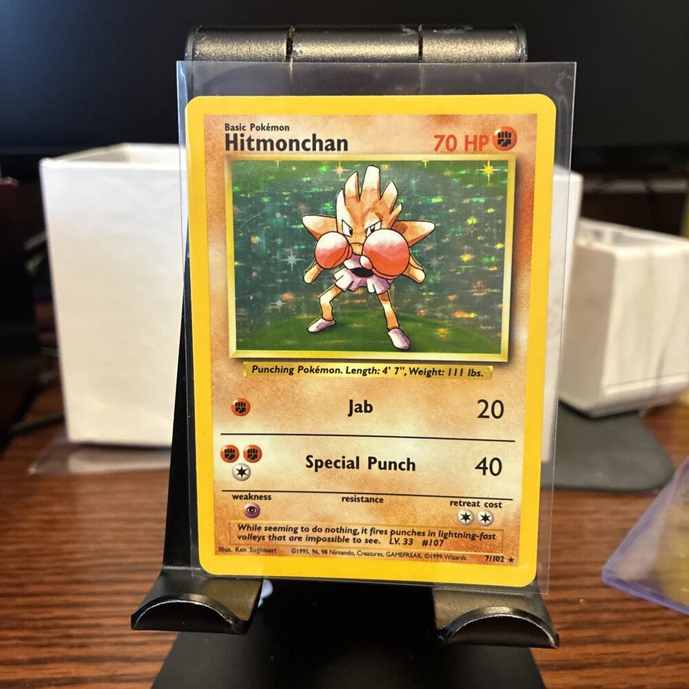 ✨ Pokémon TCG – Hitmonchan – Base Set 1999 Vintage Nintendo Holo Rare LP PK0064